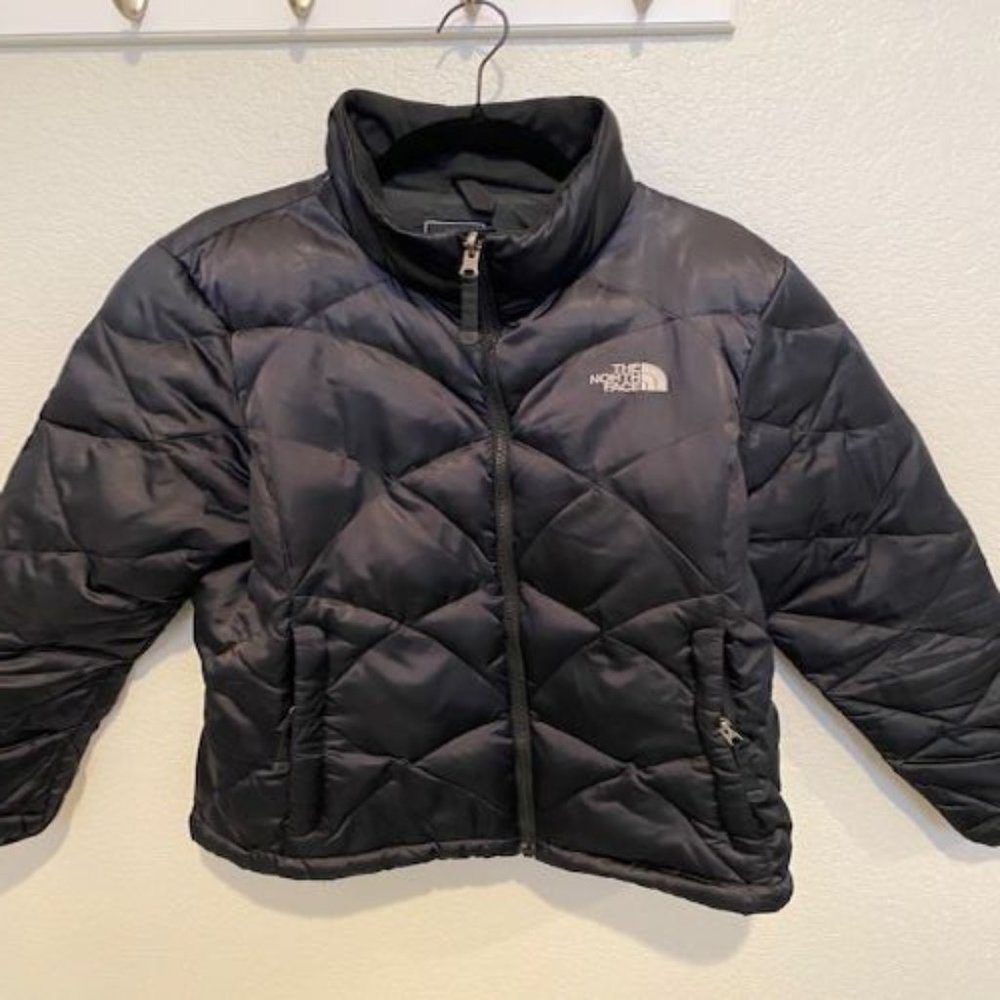 North Face 550 Women's Black Quilted Down Jacket L - preowned